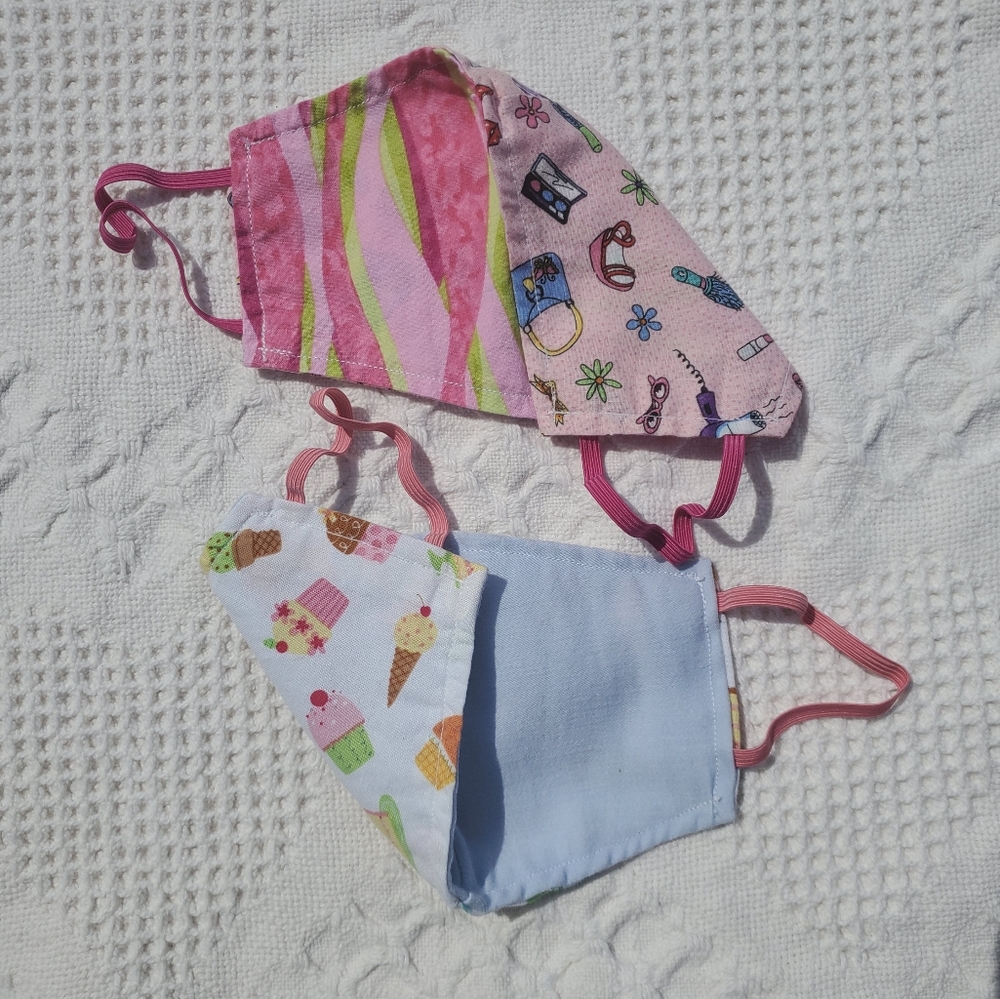 2 Pack of Handmade Masks - Pink Diva/Sweets - Picture 1 of 6